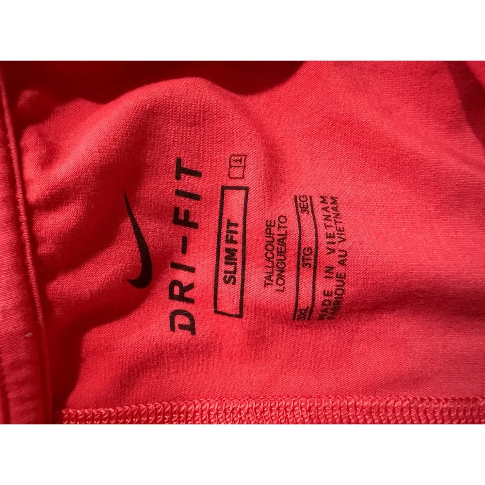 Nike Dri-FIT Women 3XL Tall Slim Fit Muscle Tank Coral Pink Deep‎ Armhole 2538